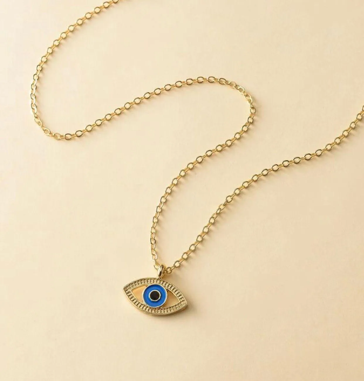 Evil Eye gold Necklace - Image 2