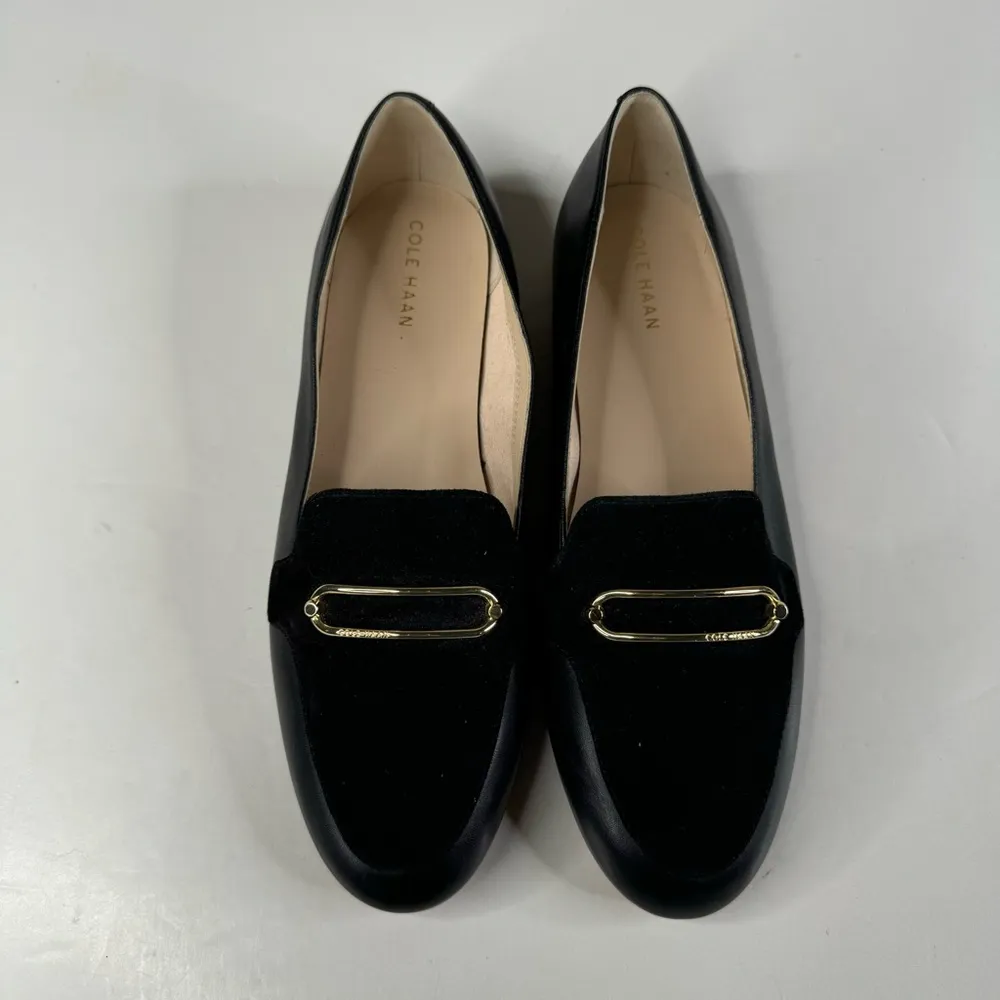 Cole Haan Black Flats with Gold Hardware Size 7.5 - Image 2