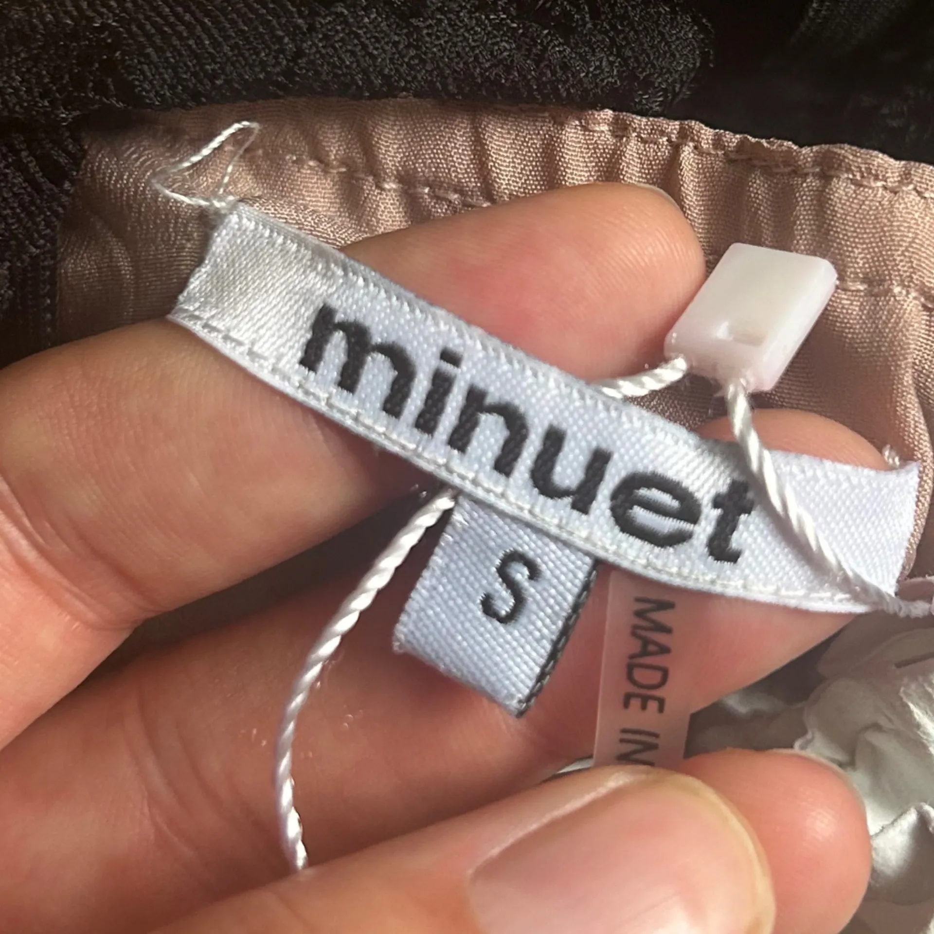 NWOT Minuet Petite Black Blue Lace Mini Dress Peter Pan Collar Formal Small - Image 3