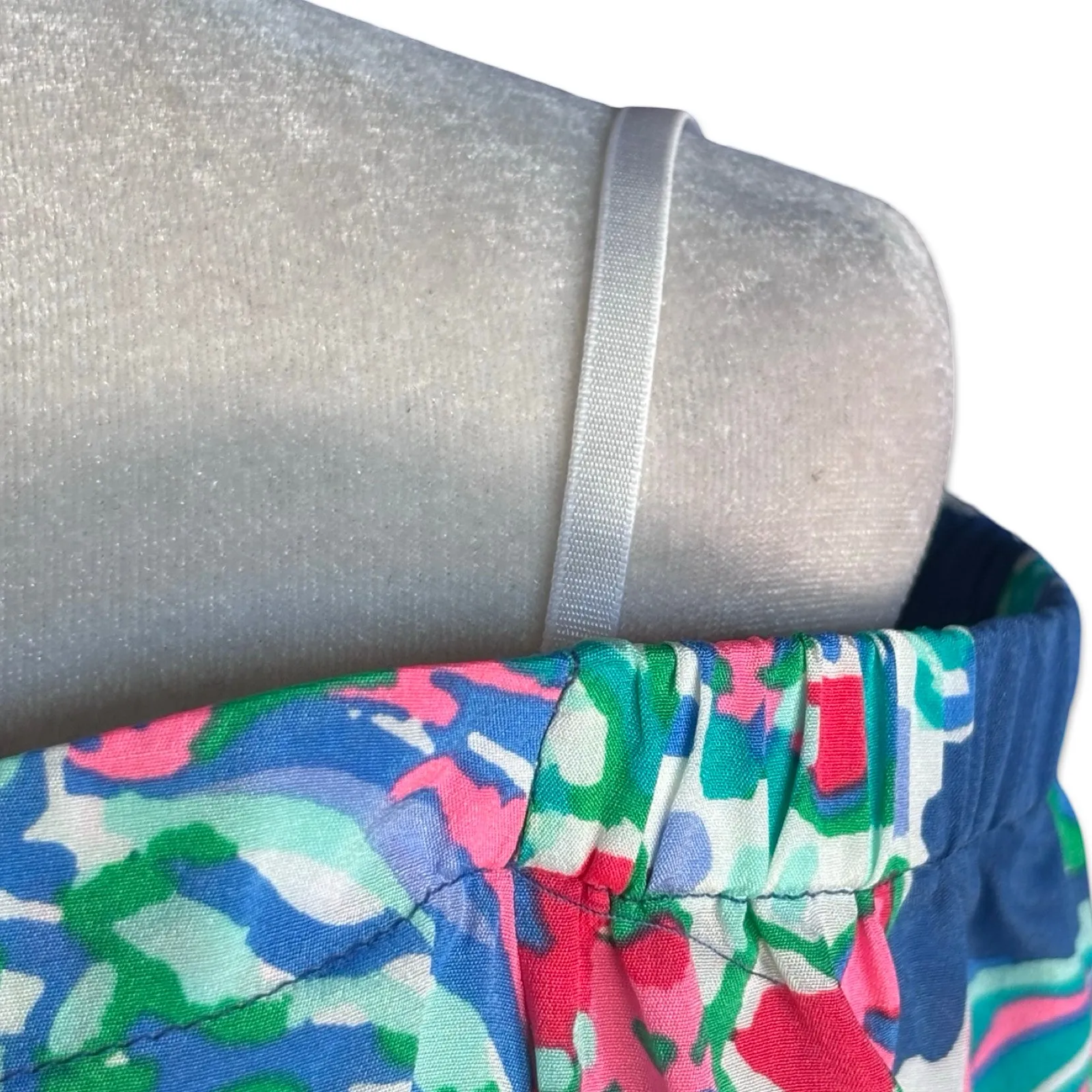 Lilly Pulitzer Adira Off Shoulder Silk Dress Indigo Exotic Escapade Small Resort - Image 5