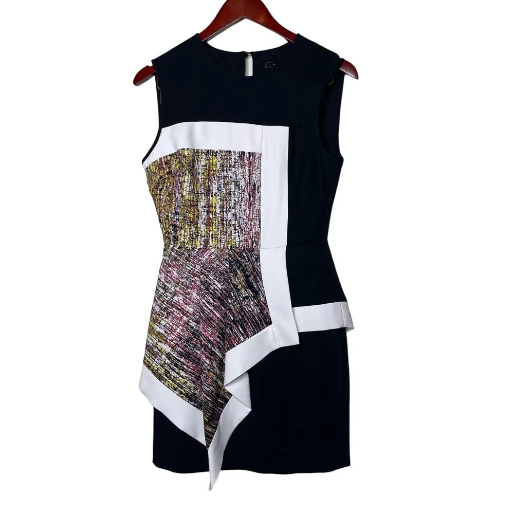 BCBGMaxAzria Alessandra Sleeveless Mini Dress Black/White Womens 2 - Image 2