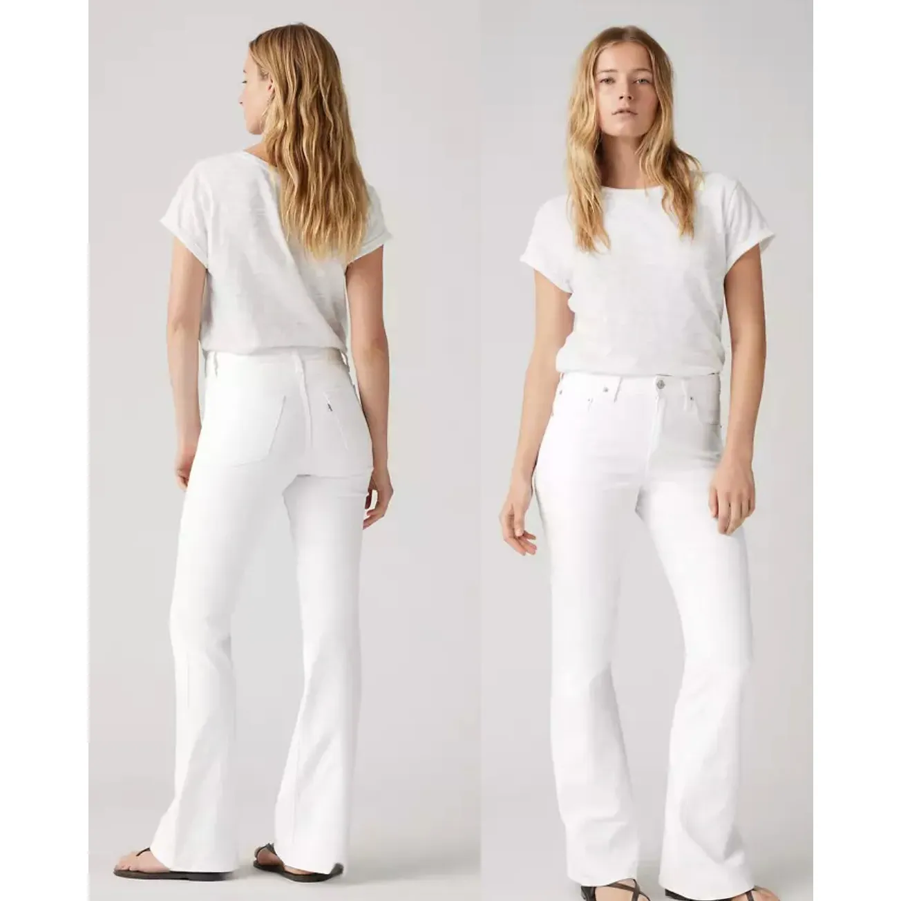 Levi's | 726 High Rise Flare Women's Jeans in Soft Clean White | Sz 30 - Image 2