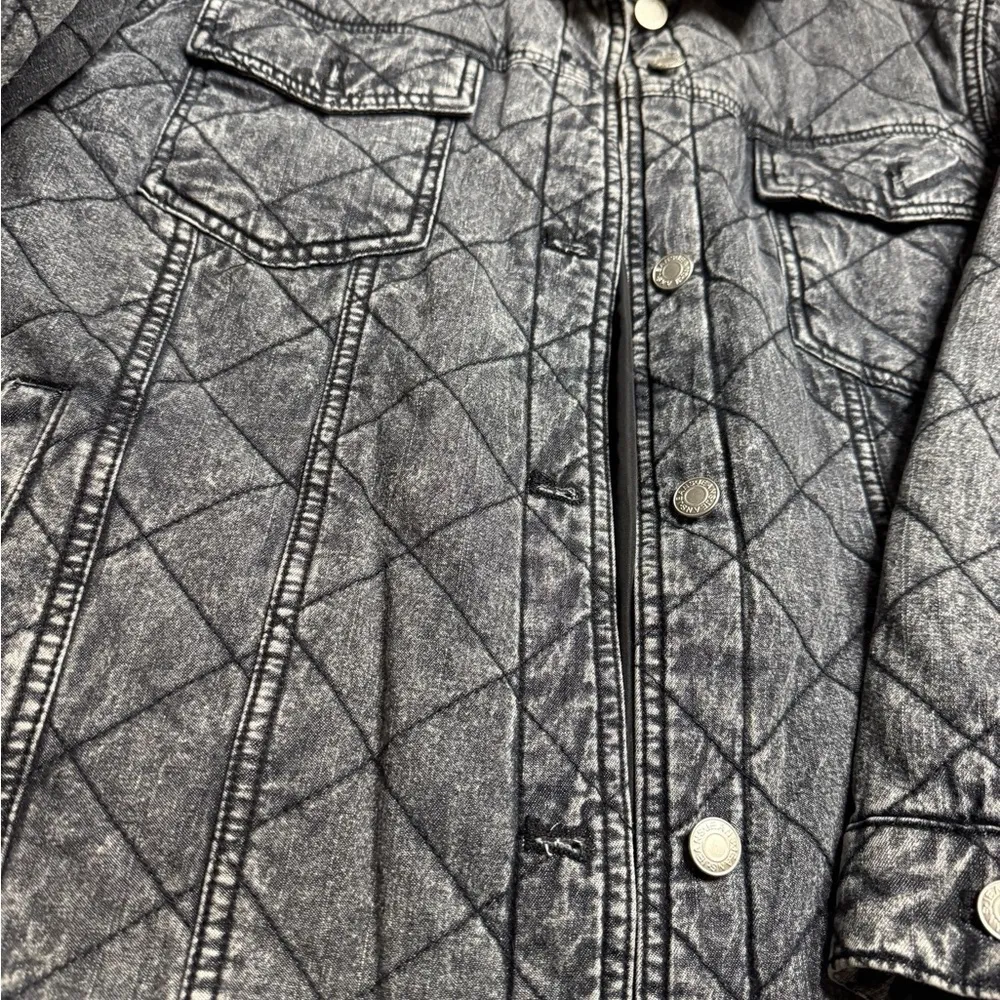 Elan Quilted Black Jean Jacket - Image 3
