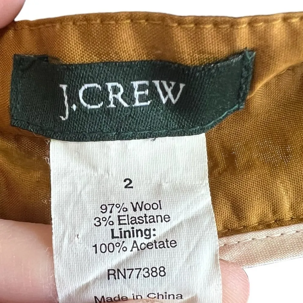J.Crew Purple Wool Blend A-Line Skirt with‎ Back Zip - Image 4
