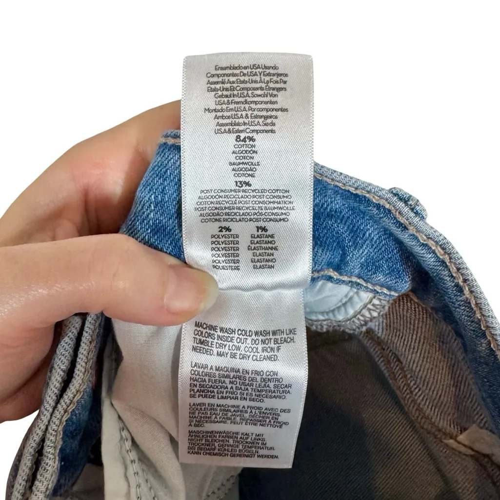 Mother The Pixie Hustler Ankle Button Fly Kick Flare Bootcut Jeans in Tarot Time Blue Size 24 - Image 14