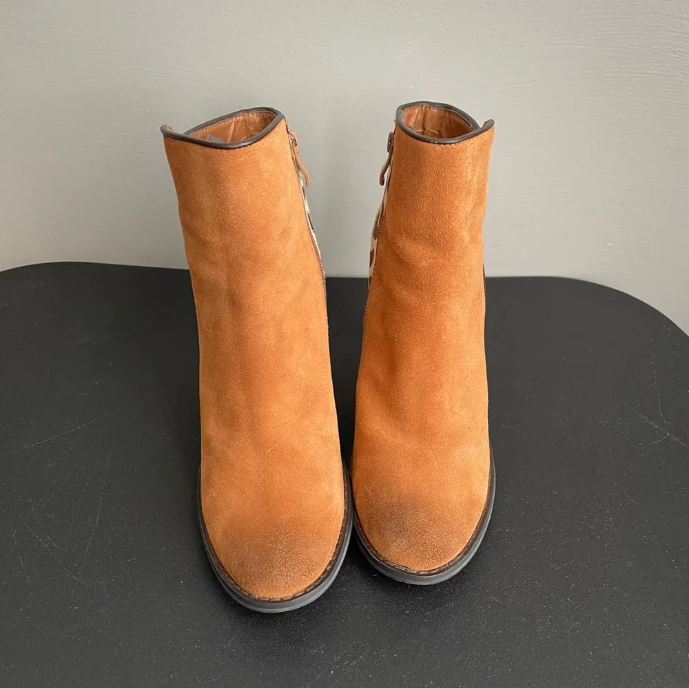 Very Volatile Chatter Leopard Calf Hair Suede Booties Boots Size 9 - Image 8