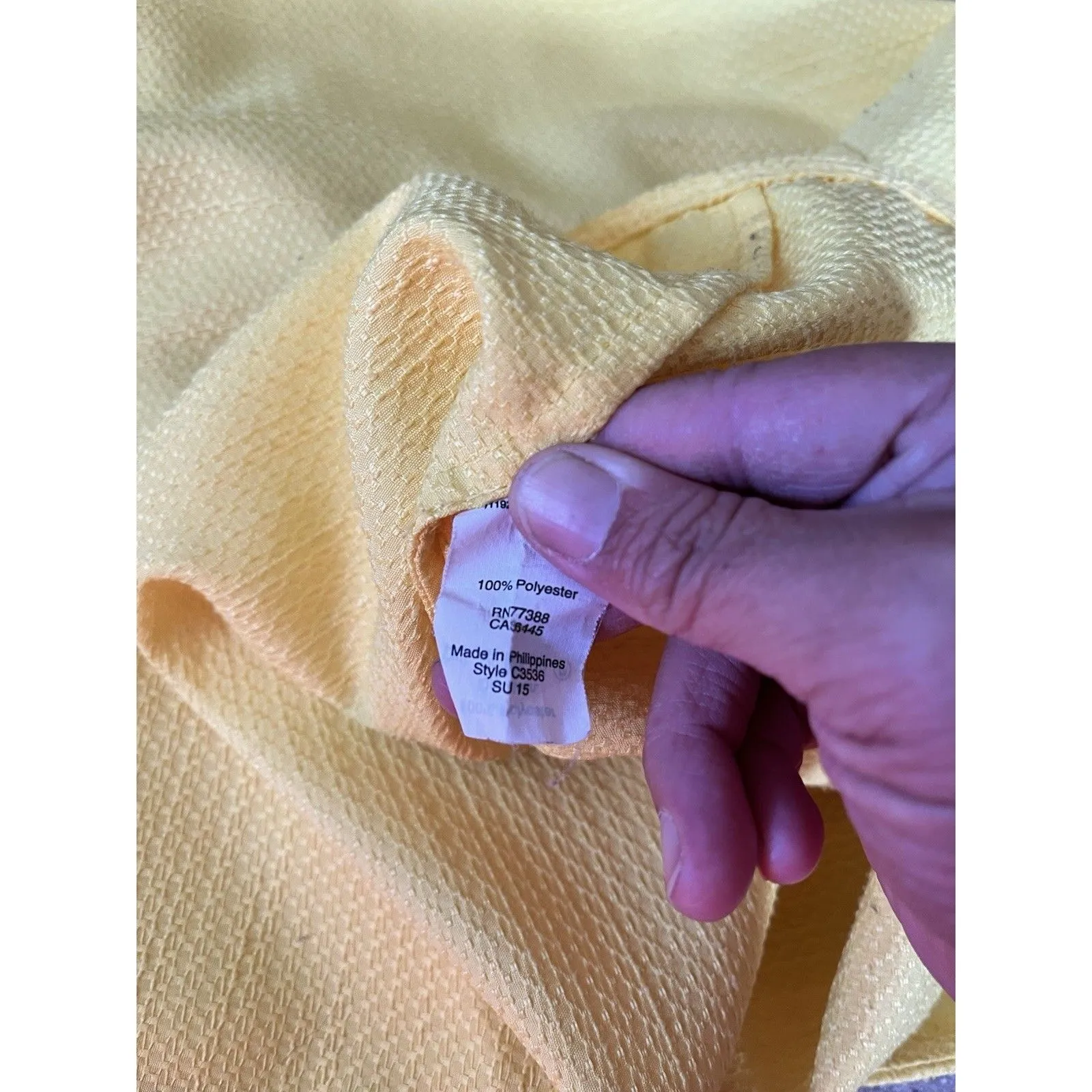 Jcrew Crossed back jacquard tank 14 sleeveless yellow corporate business causal - Image 5