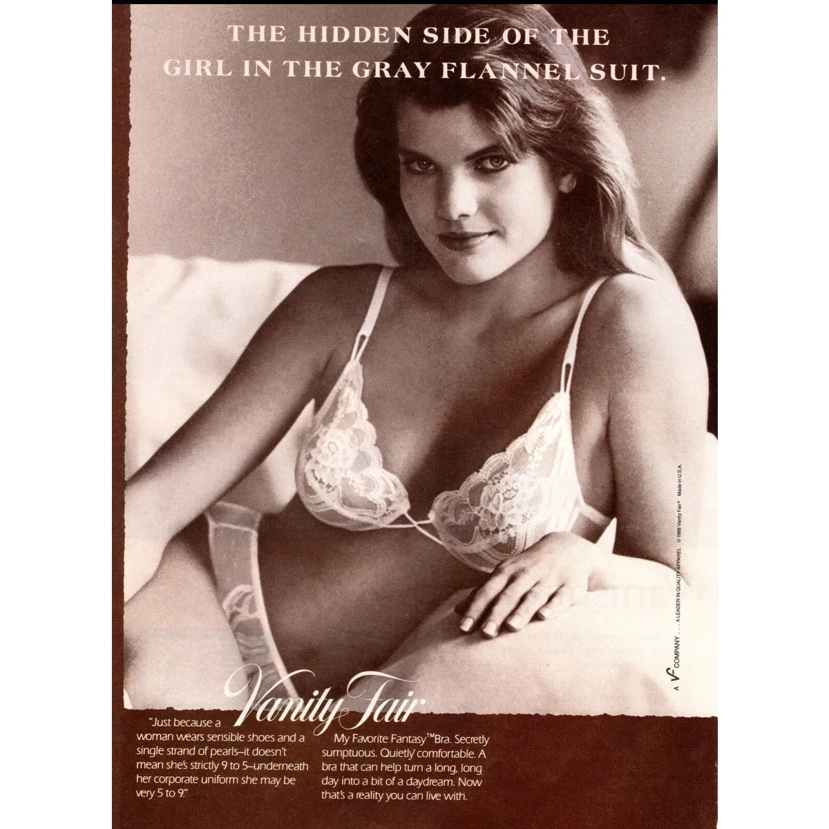 Vintage 80s Vanity Fair Favorite Fantasy Stretch Lace Underwire Bra 38D 38 D New - Image 2