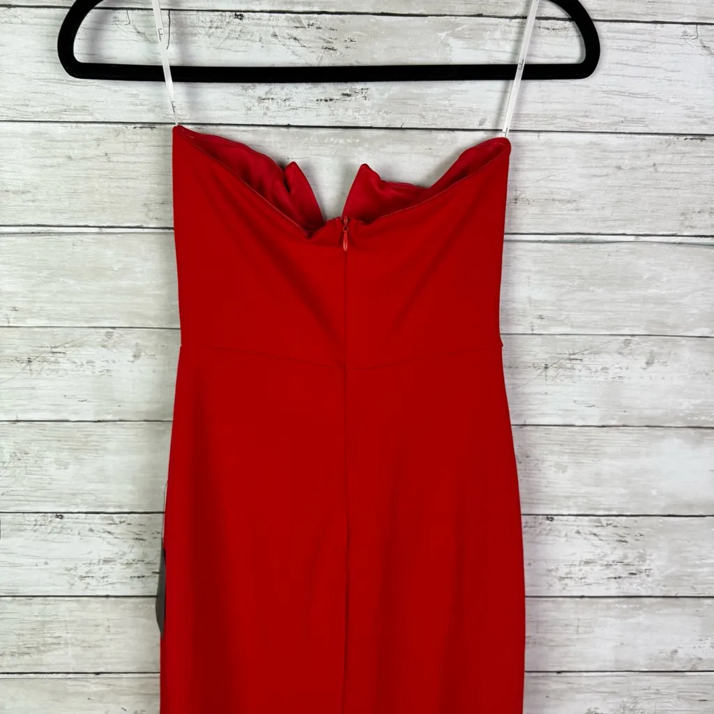 Lulus Dedicated to Glamour Red Strapless Maxi Dress Red Size Small - Image 5