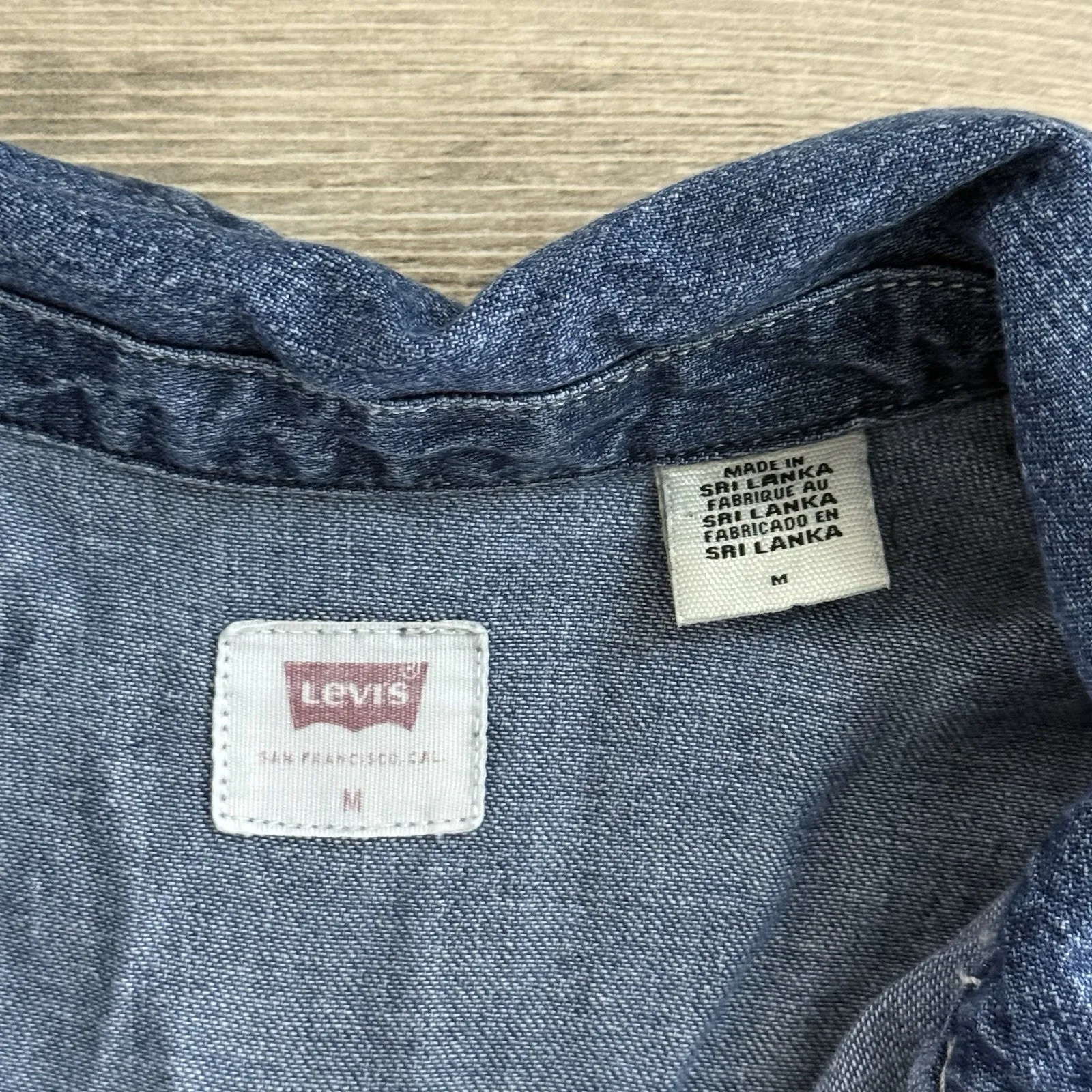 Levi’s Otto Western Denim Jean Dress Women’s Medium Long Sleeve Cotton Boho - Image 3