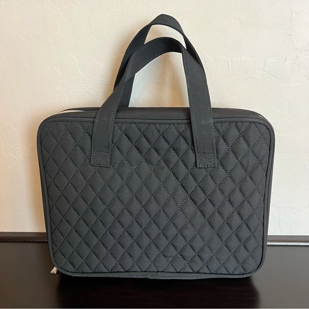 NWT Everfun Toiletry organizer Bag, make up bag, black, full zip, expandable Black - Image 4