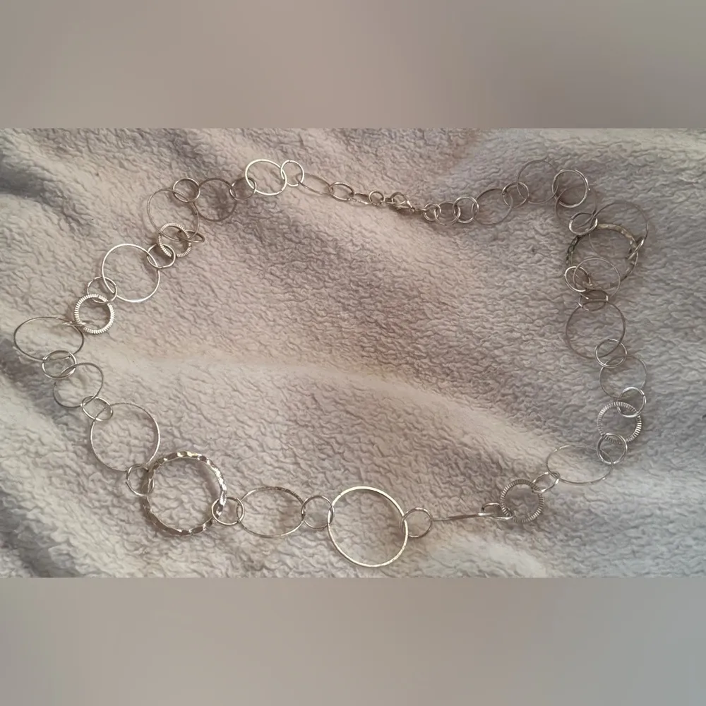 Silver Circle Necklace - Image 3