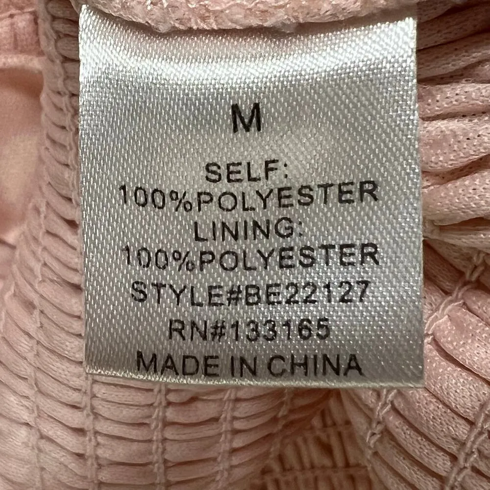 Altar'd State Crop Top Womens M Pink Embroidered Daisy Smocked Ruffle Coquette - Image 9