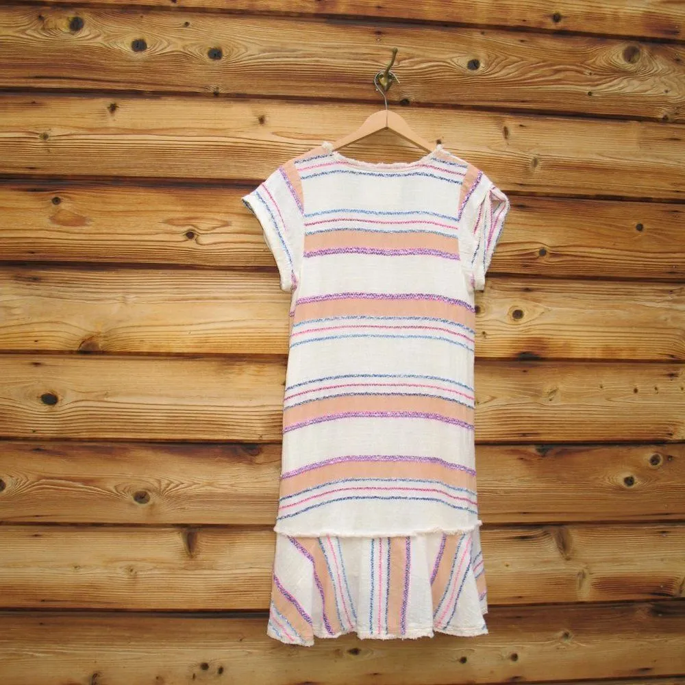 Striped Gauze Cotton Dress XS - Image 7