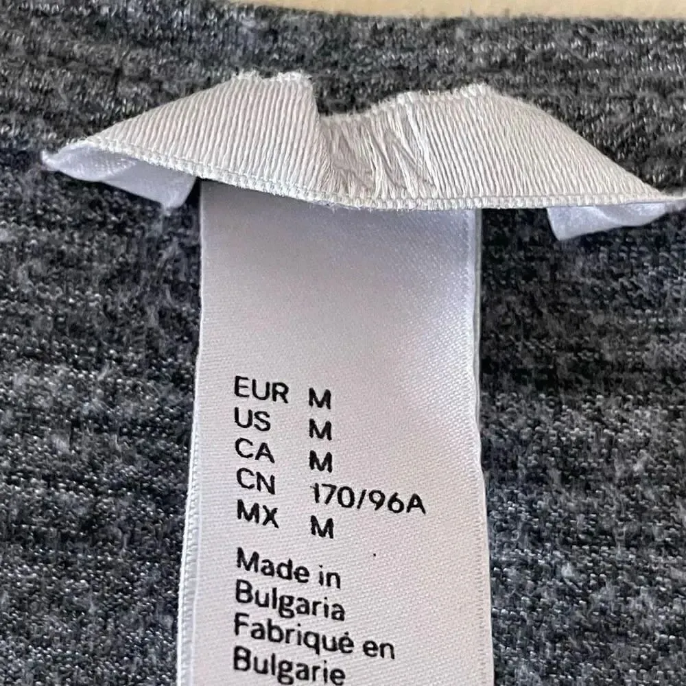 H&M Womens’ Heather Gray Round Neck Running Yoga Sporty SZ M #1109 - Image 7