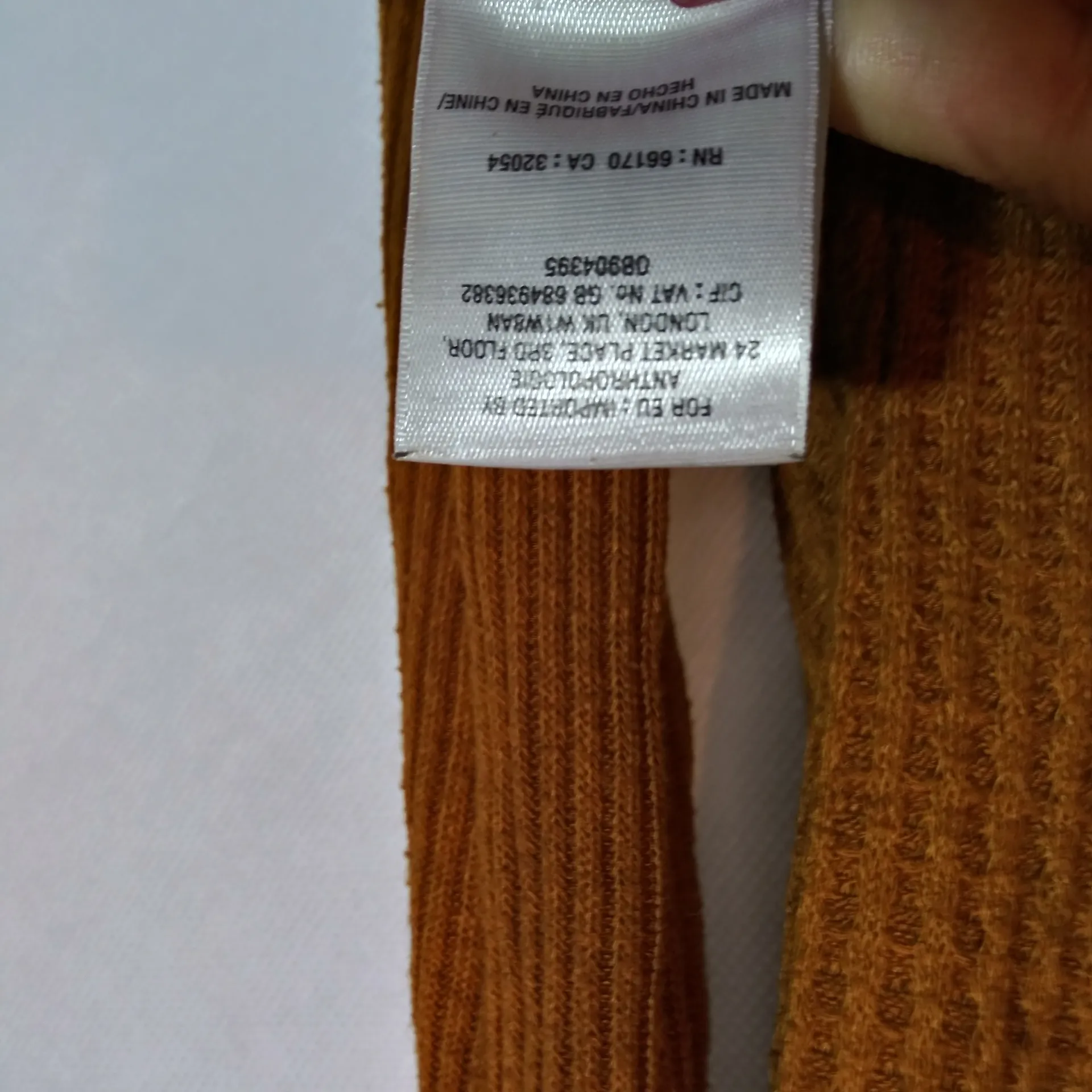 Maeve by Anthropologie Pearson V Neck Waffle Knit Long Sleeve Tie Dye Top Size S - Image 3