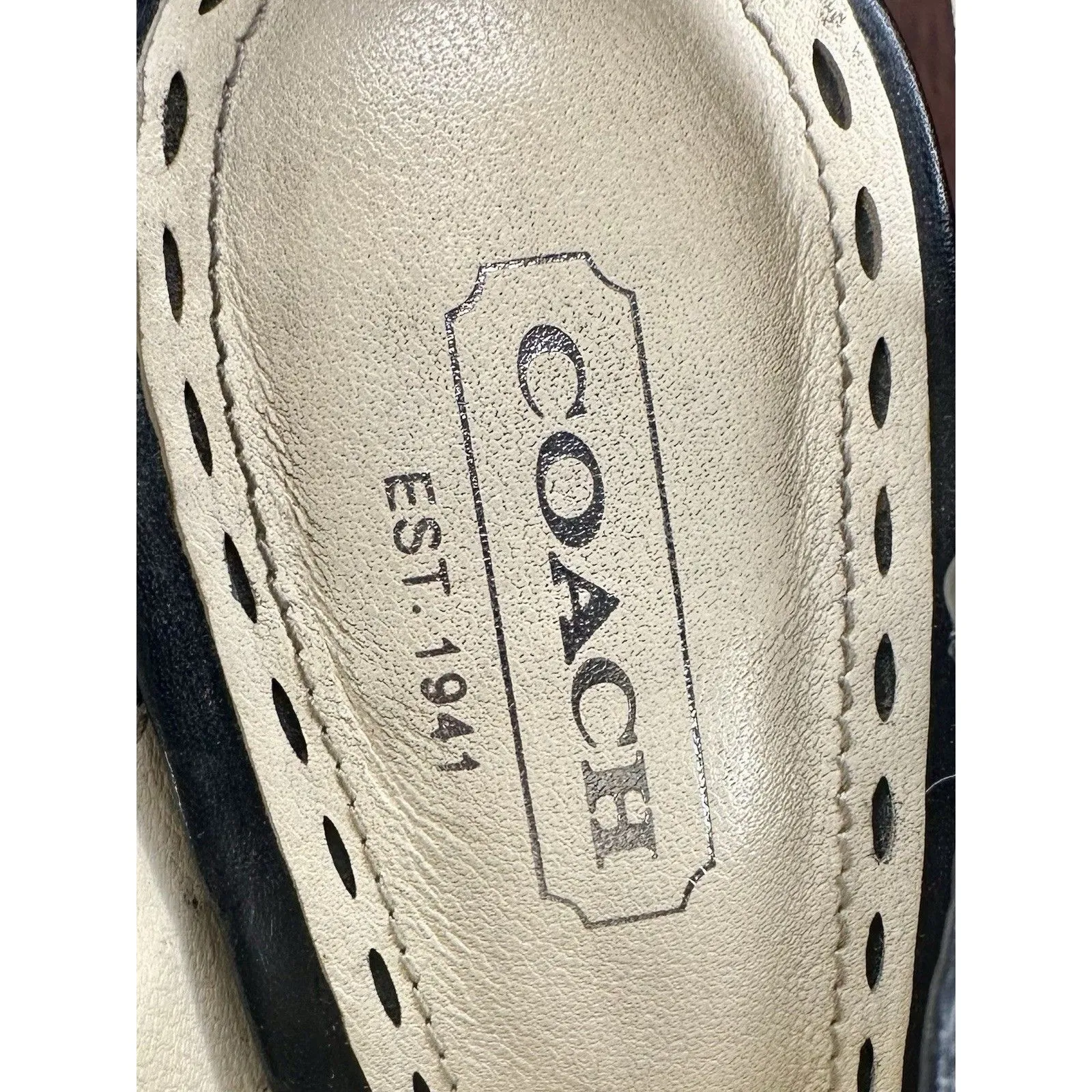 Coach Strappy Black Leather Heeled Sandals Size 6 EUC!!! - Image 4