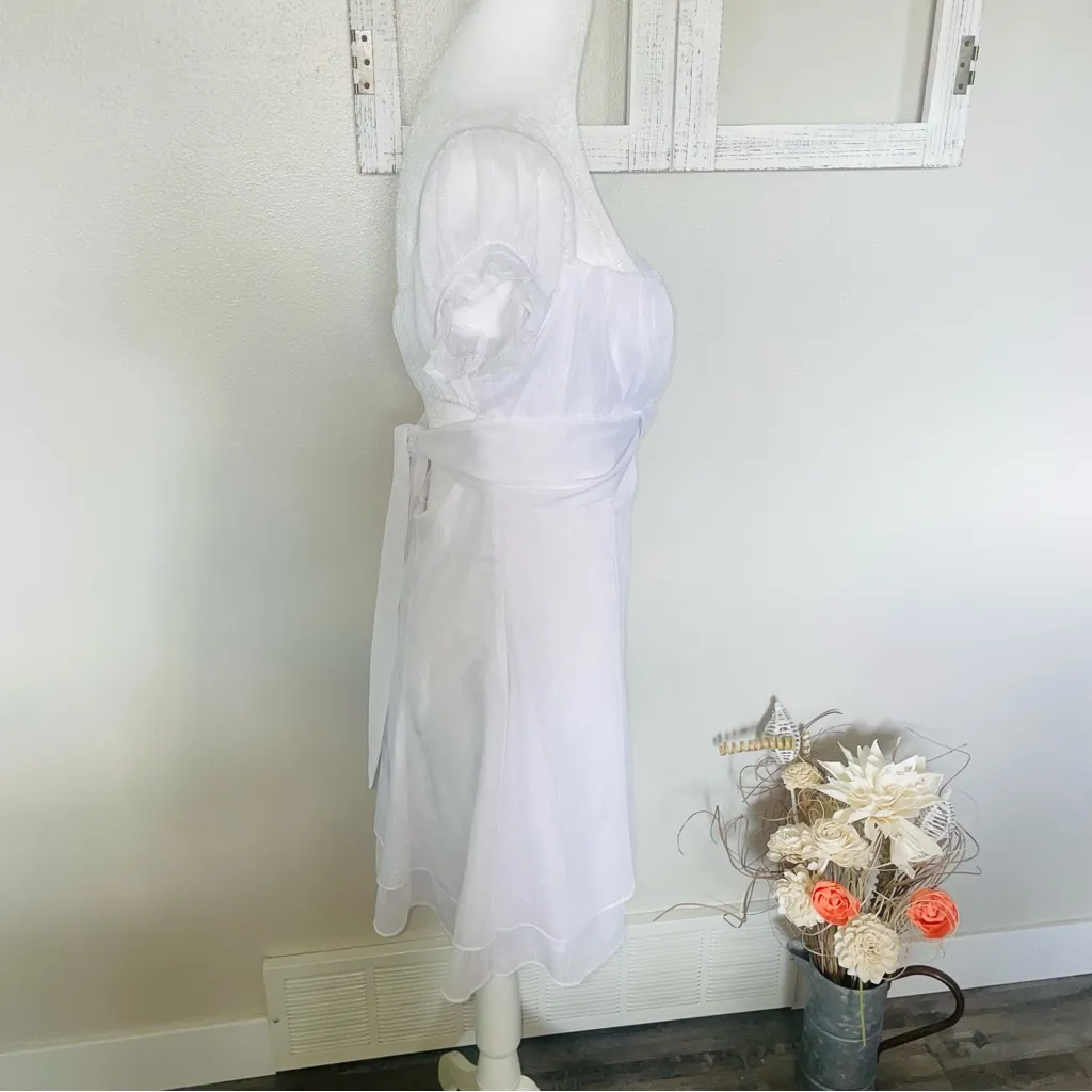 Lucy in the Sky Effortlessly Chic White Fit & Flare Mini Dress - Image 4