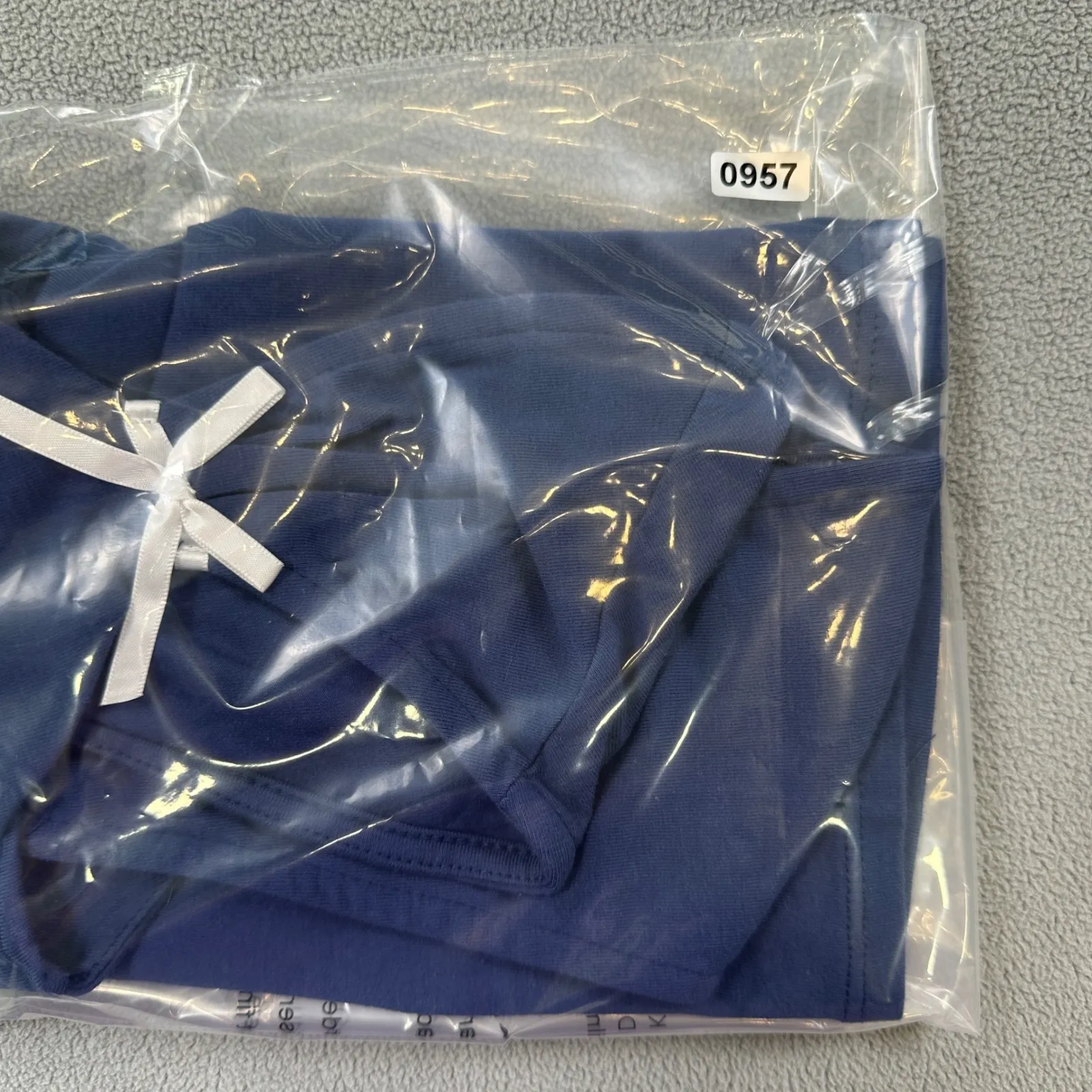 NWOT Full Tilt Blue Cami Top M Sleeveless White Bow Detail Ruched Cute Tillys - Image 6