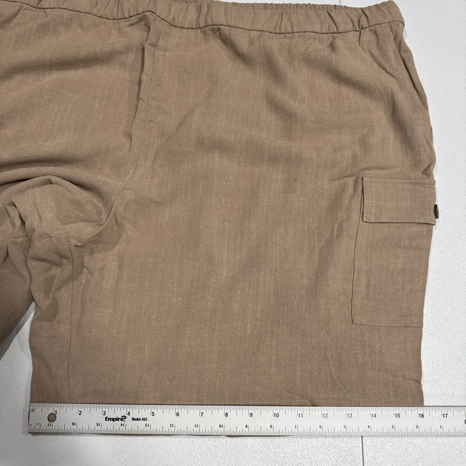 Susan Graver Pure Womens Pull On Shorts Size 4XP Rayon Linen Blend A501390 Pocke - Image 14