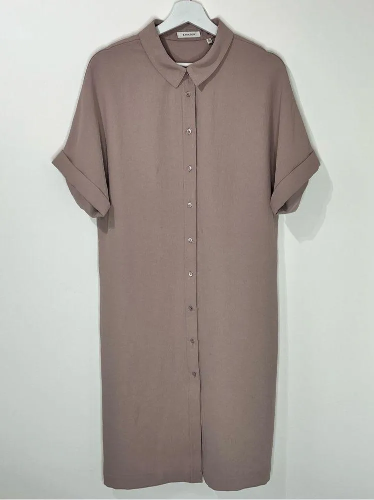 Aritzia Babaton Glen Quarry Pink Shirt Dress Size Medium - Image 2