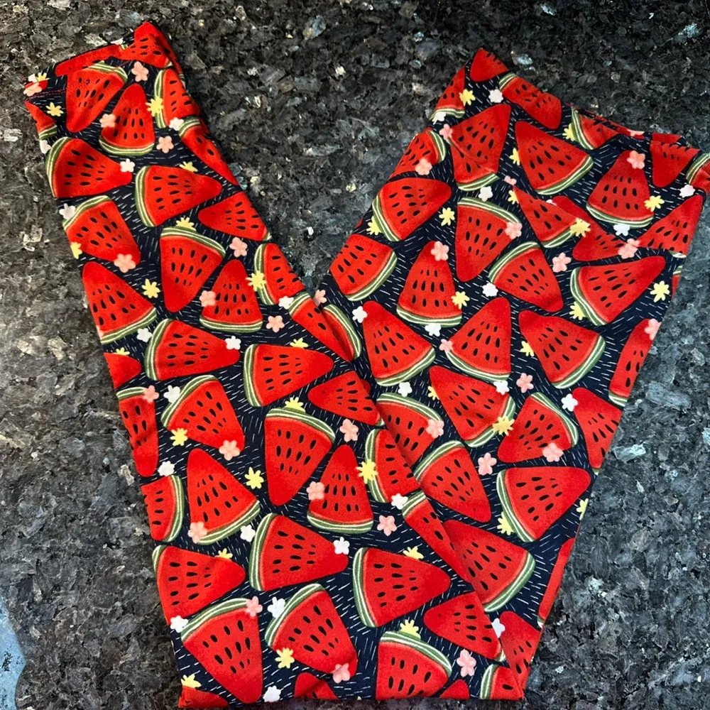 LuLaRoe Watermelon Print Leggings Women’s Plus Size T/C Tall & Curvy 1X NWOT - Image 8
