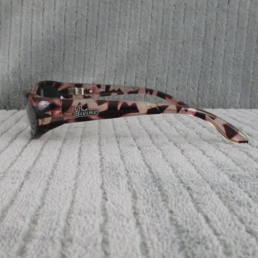 New Divine Eyewear Nyx Pink Tort/Smoke Sunglasses Women's NWT - Image 3