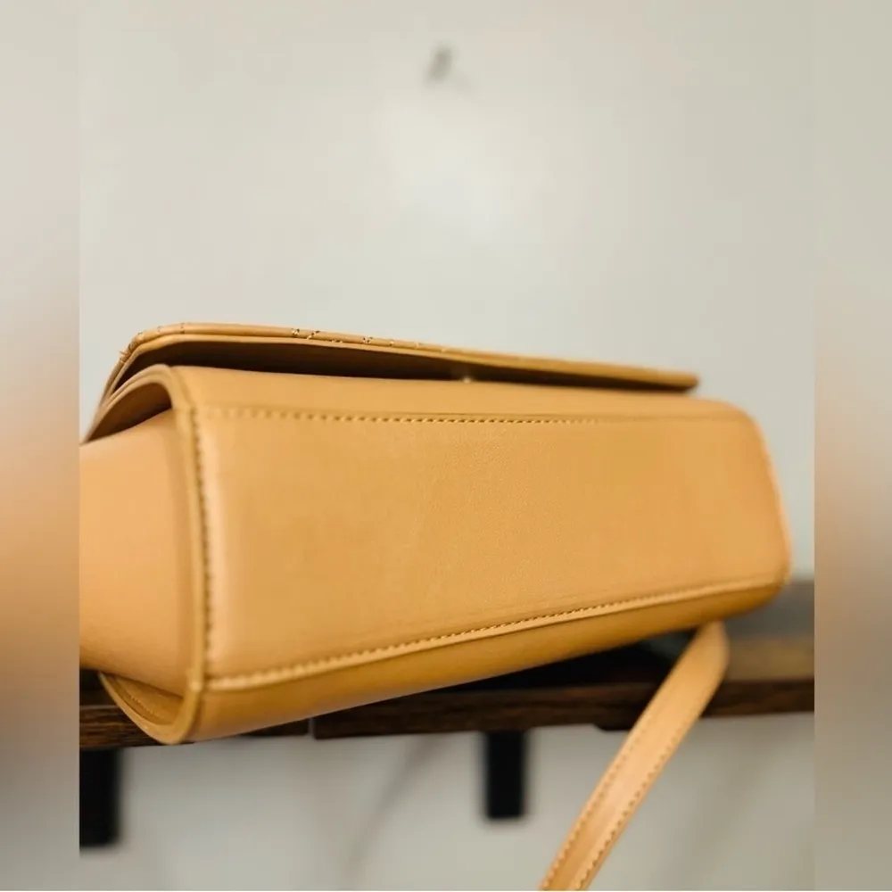 Betsey Johnson XOJOY Quilted Winged Satchel Bag in Cognac Brown | NWT - Image 6