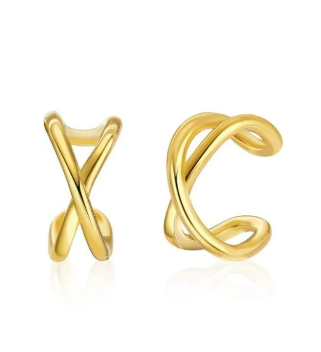 18K Gold plated dainty set ear cuff - Image 4