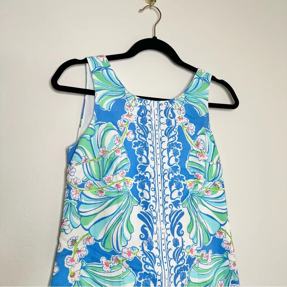 NWT Lilly Pulitzer Cathy Shift Dress in Bay Blue Coasting Engineered Shell - Image 4