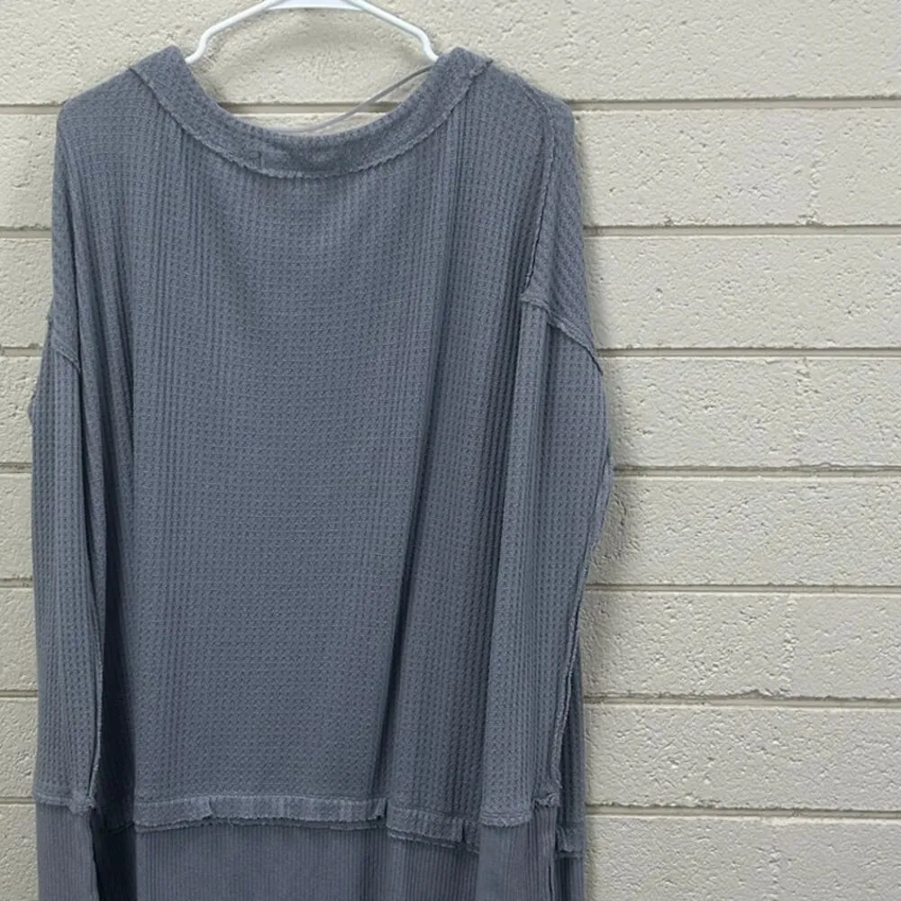 Free People We the Free Gray North Shore Thermal Top size S - Image 6