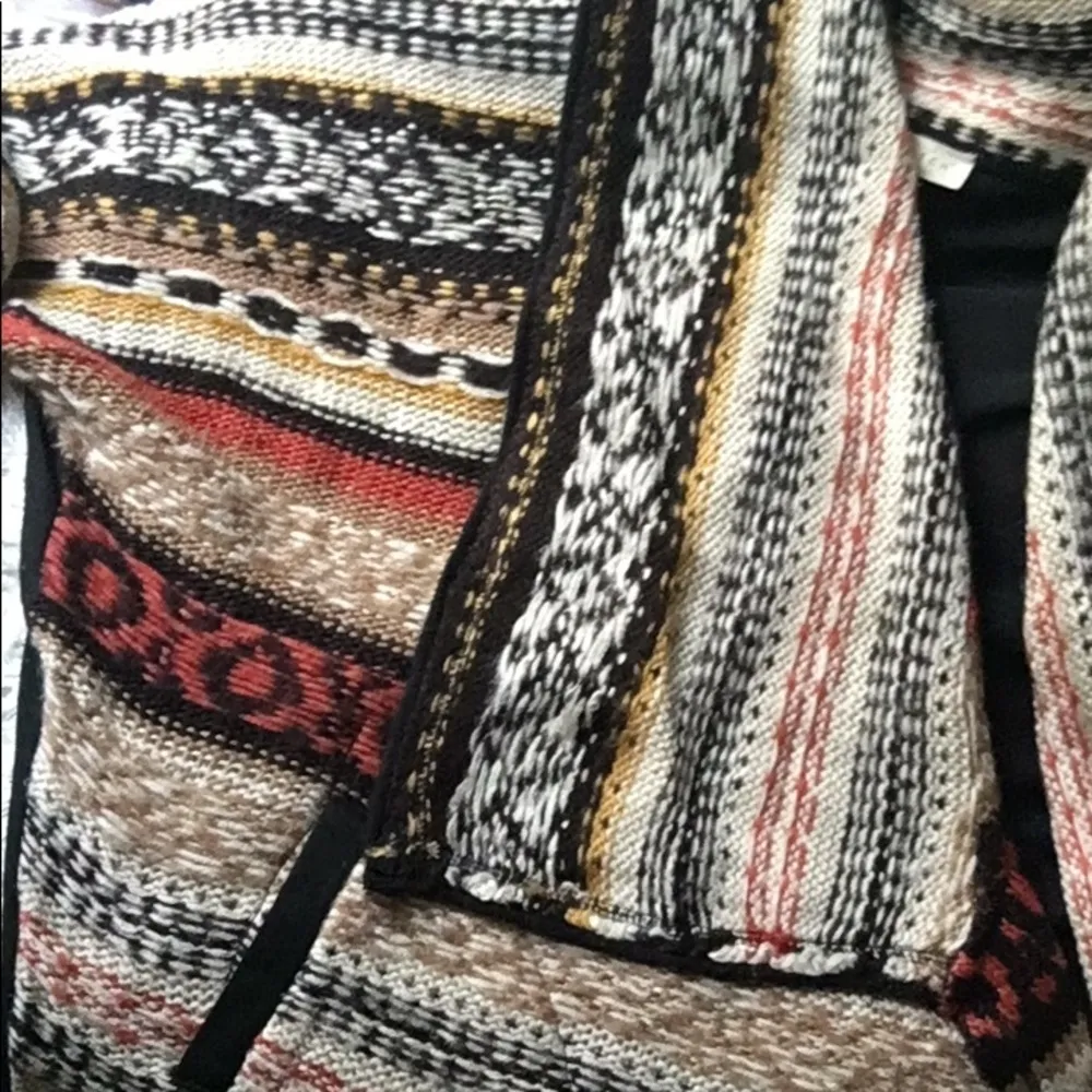 Love Stitch Women’s Open Front Chunky Knit Western Inspired Print Long Sweater - Image 8