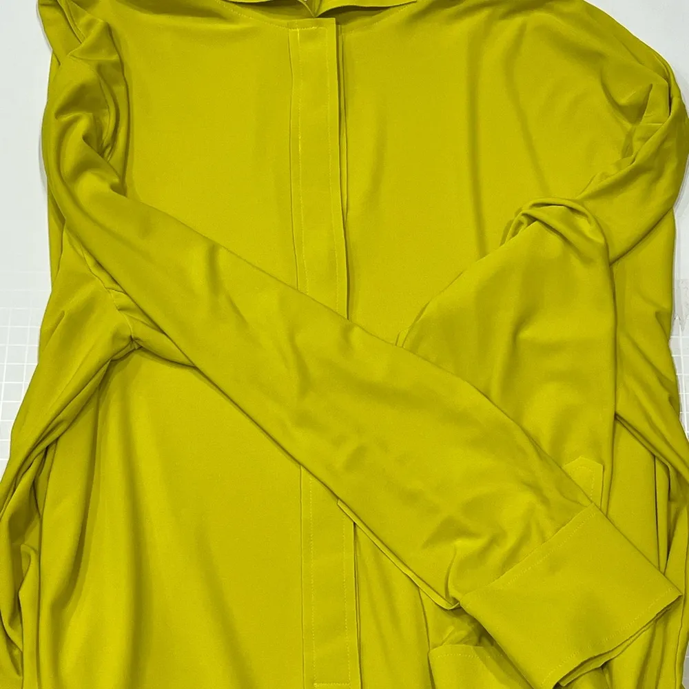 Norma Kamali REVOLVE Oversized Boyfriend Shirt Mini Dress spring green, size S - Image 4