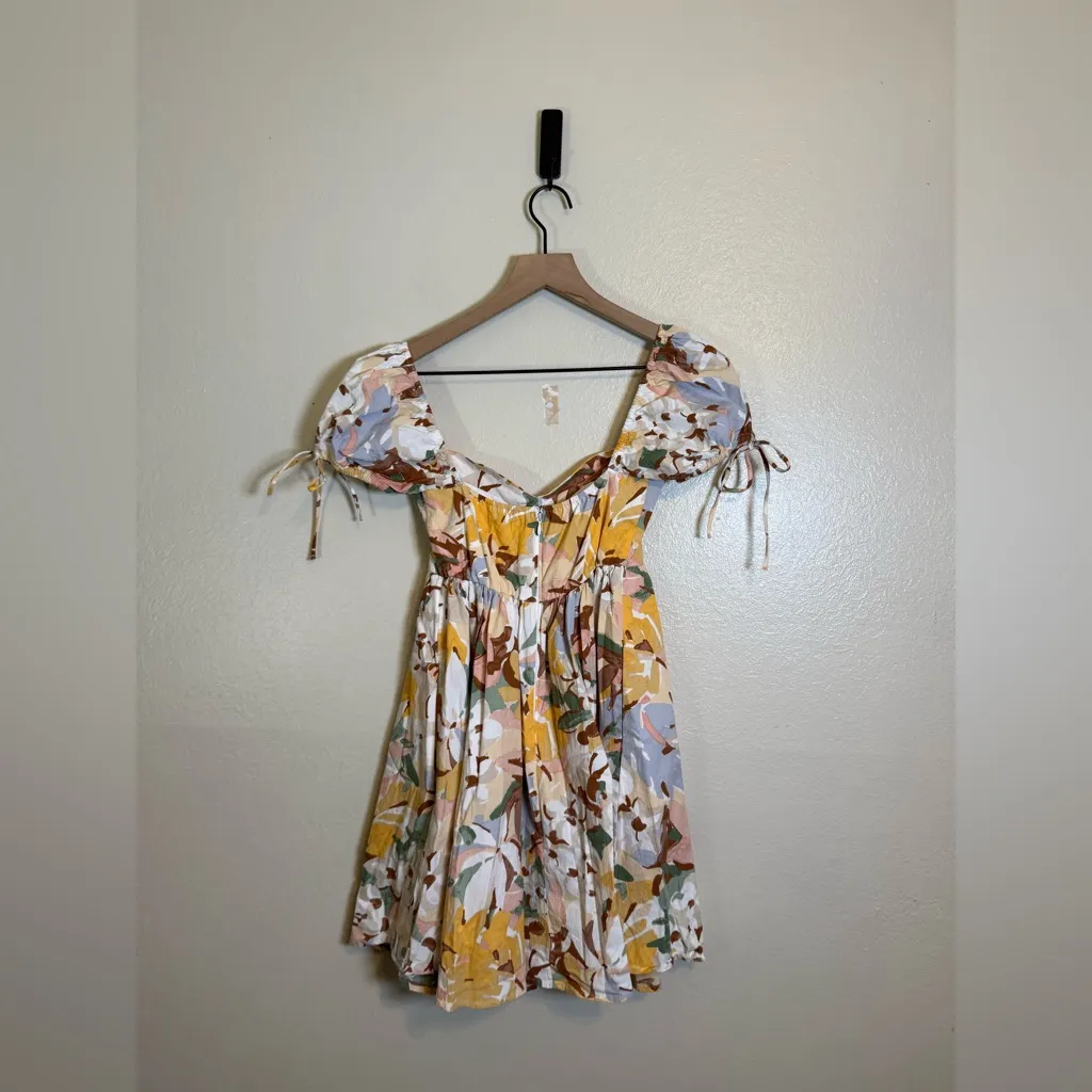 Abercrombie & Fitch Babydoll Mini Dress Tropical Floral Print - Image 4
