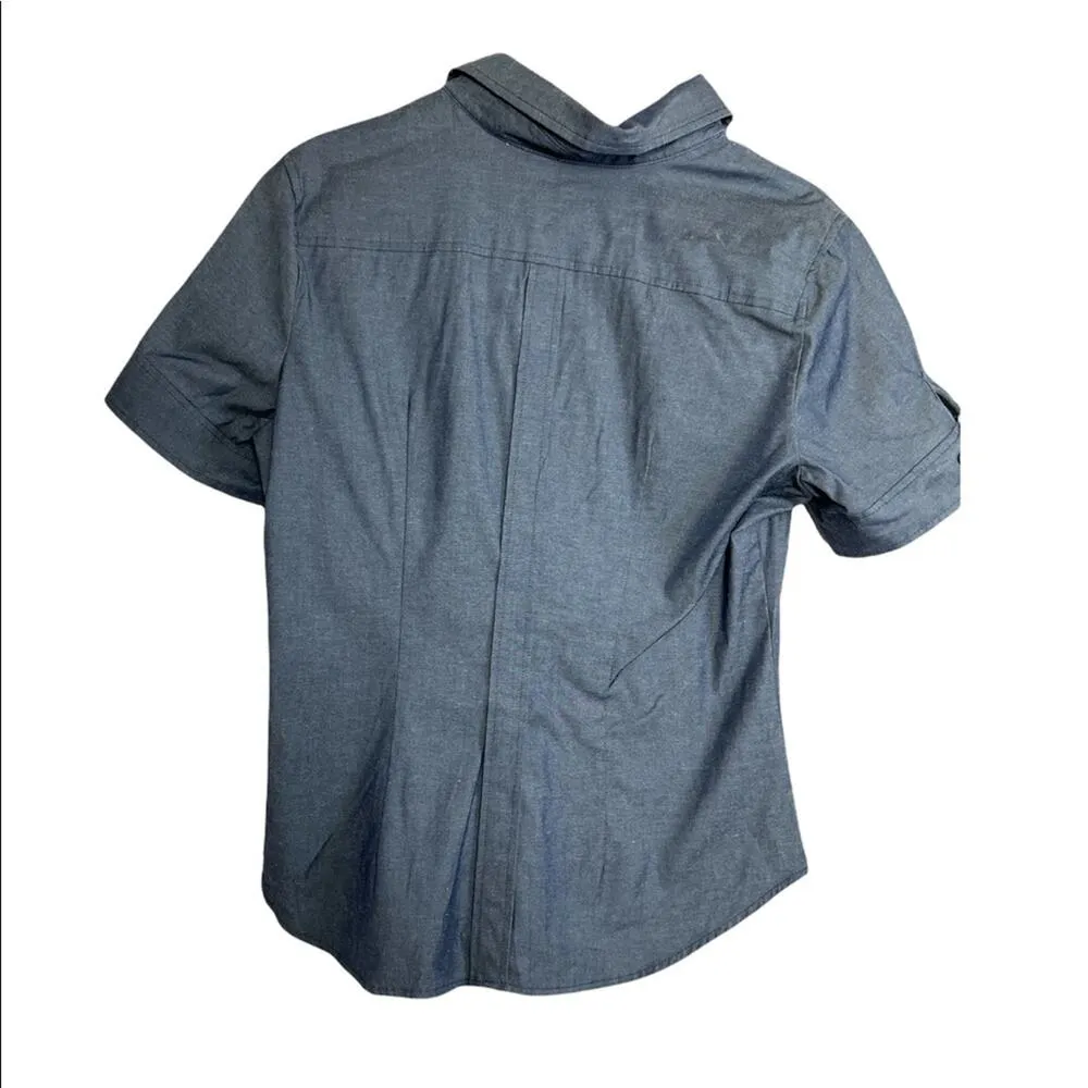 New York & Company Womens Professional Style Blouse Sz M Blue Size M - Image 7