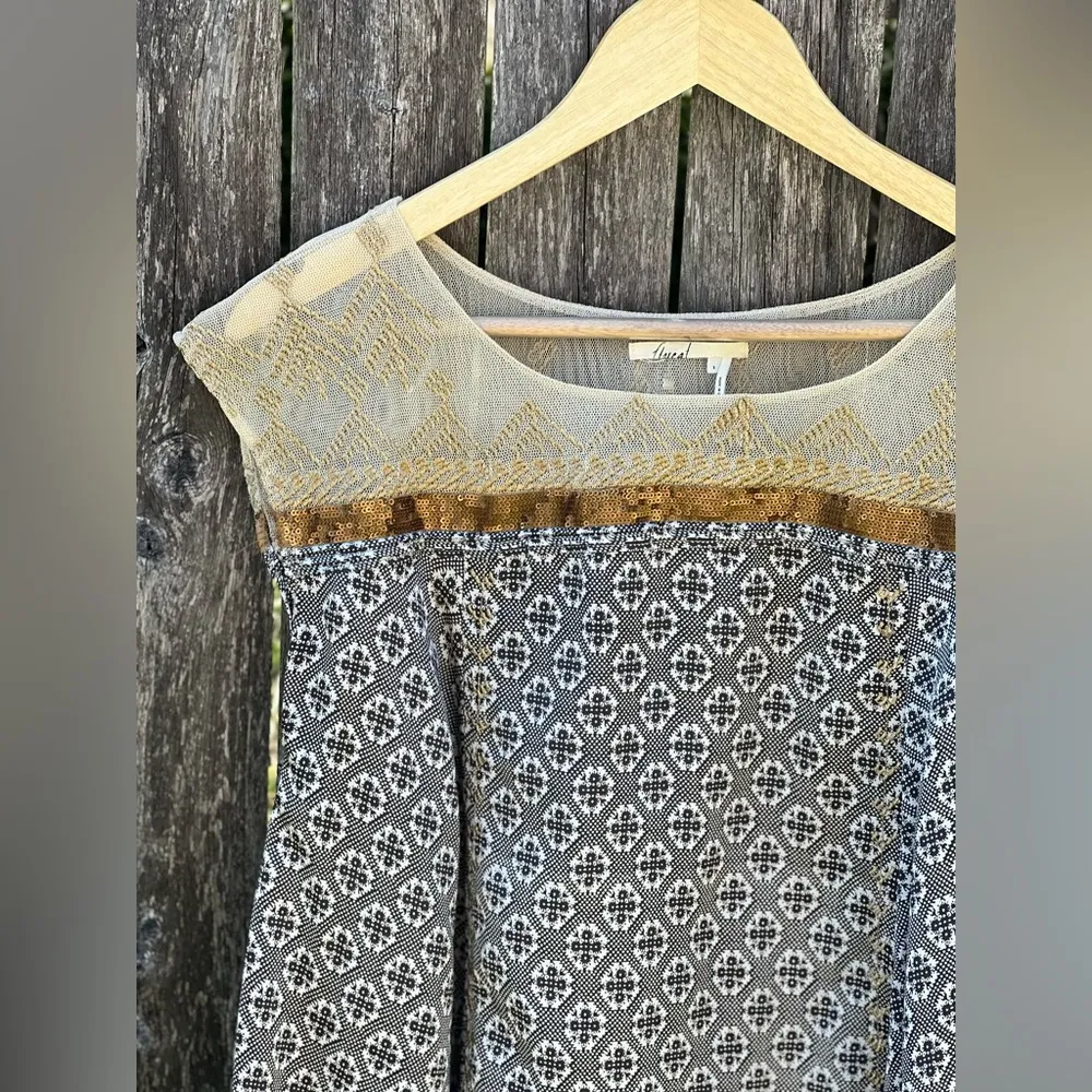 Anthropologie  Floreat Gold Stream Blouse - Image 7