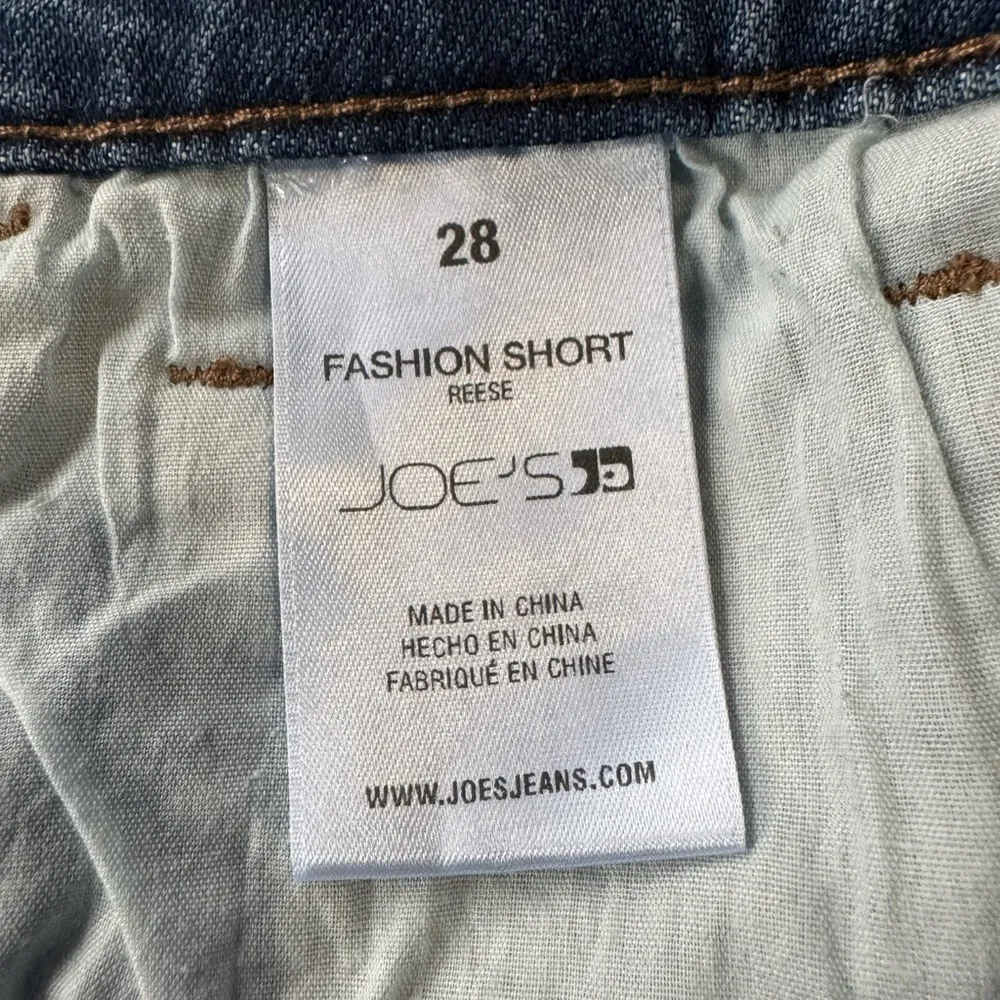 Joe’s Reese Rolled Hem Fashion Blue Denim Mid Rise Jean Shorts Size 28 New - Image 3