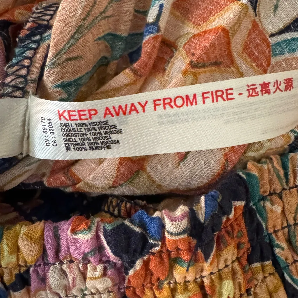 Anthropologie Shari Harem Orange Floral Flowy Boho Pants Size XS - Image 9