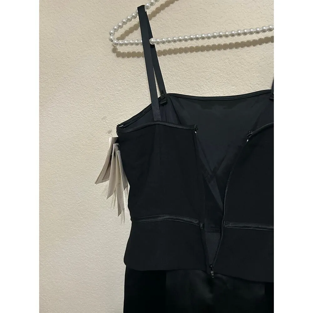 NEW VINTAGE Scott McClintock Dress Black Formal Dinner Cocktail Party Maxi Dress Size 8 - Image 11