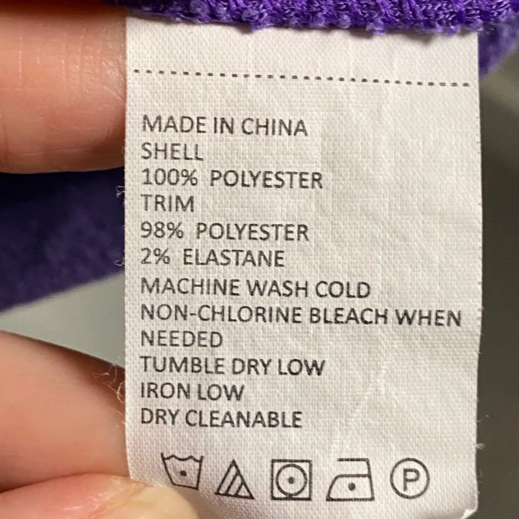 Prana Purple Drea 1/2 Zip fleece‎ Jacket Sz M faded tag - Image 9