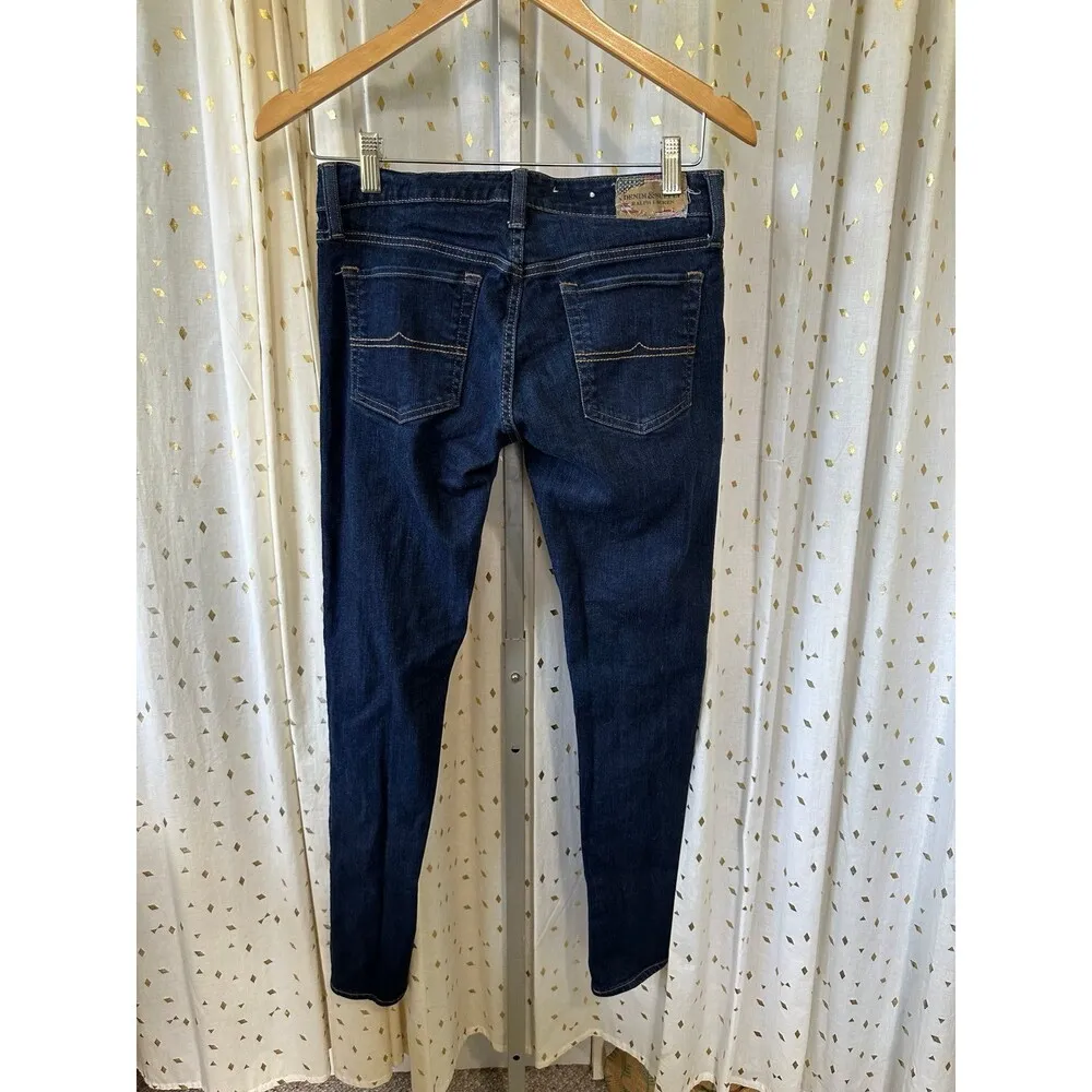 Ralph Lauren Denim & Supply Women's Dark Wash Skinny Stretch Jeans 28 - Image 3