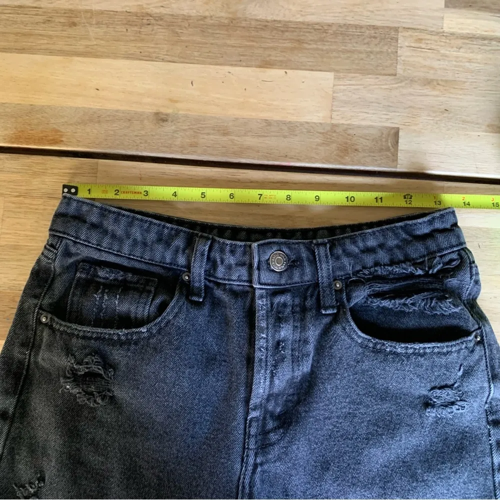 Wild Fable Black High-Rise Bermuda Distressed Shorts 0 - Image 4