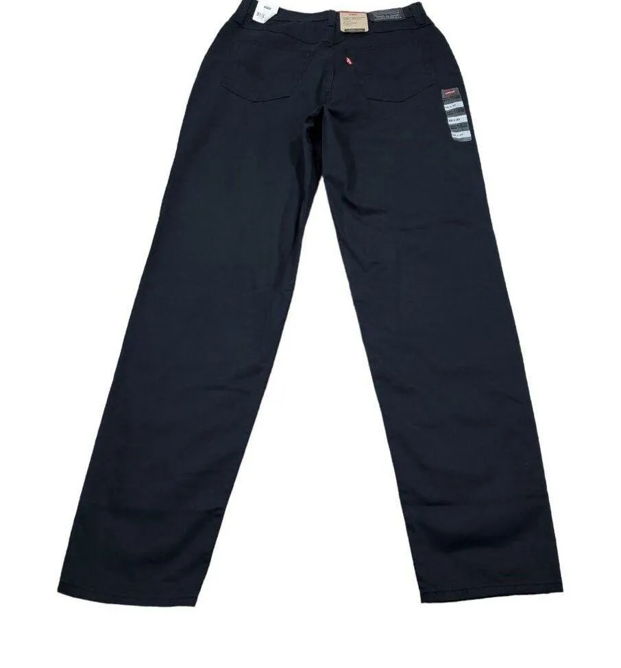 Levi's High Waisted Mom Jeans Cotton Hemp Chino Pants Black 28 x 30 High Rise - Image 2