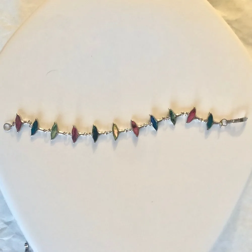 💝Bracelet with Fish Tails in silver tone - Image 3