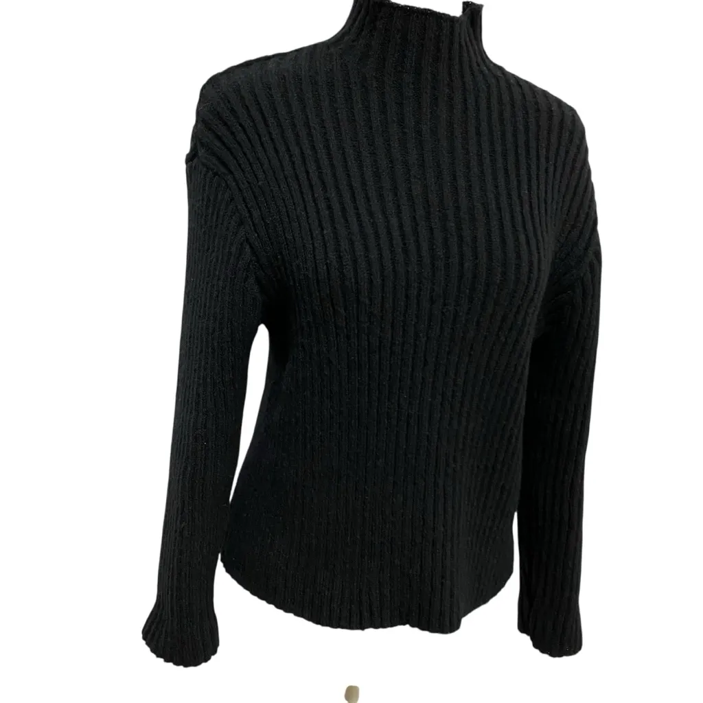 Steve Madden Black Ribbed Turtleneck Sweater - Image 2