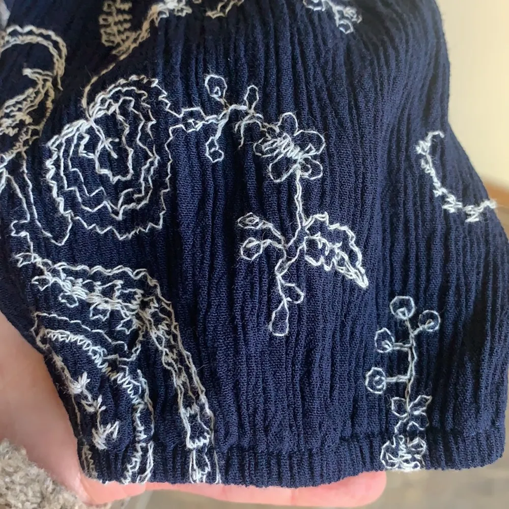 Soprano Navy Embroidered Cut Out Tunic Dress - Image 6