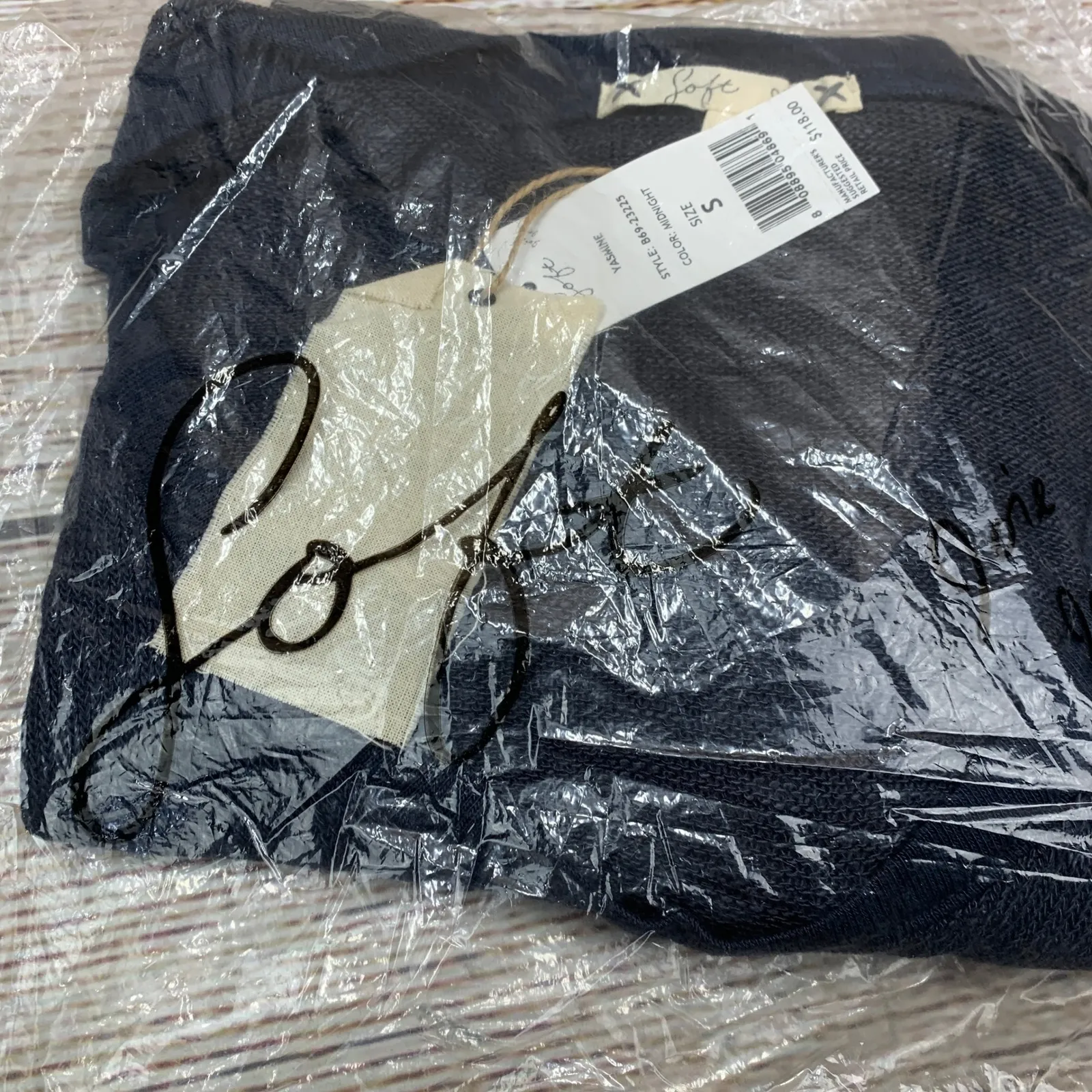 Joie‎ Yasmine Blue V-Neck Waffle Knit Long Sleeve Top Size S New Made in USA - Image 11