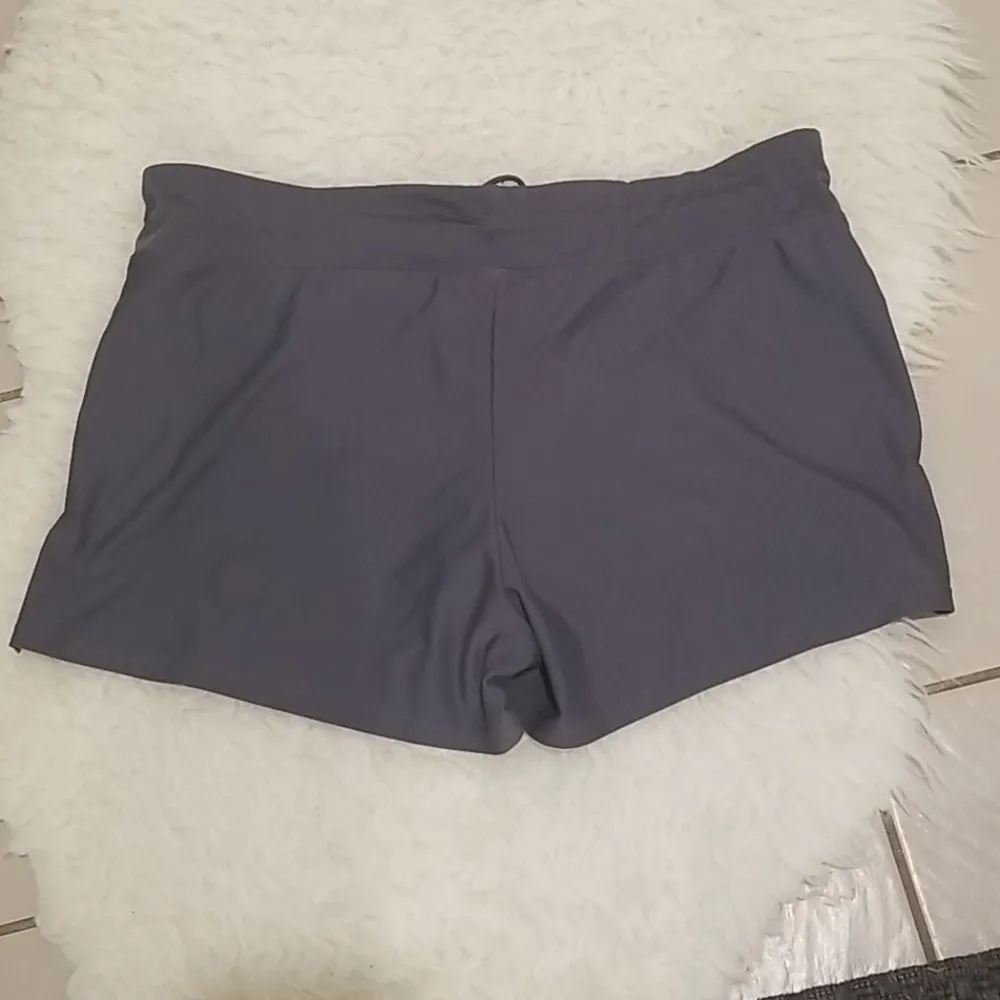 Gray Quick Dry Swimsuit Board Shorts w/ Drawstring Size L - Image 7