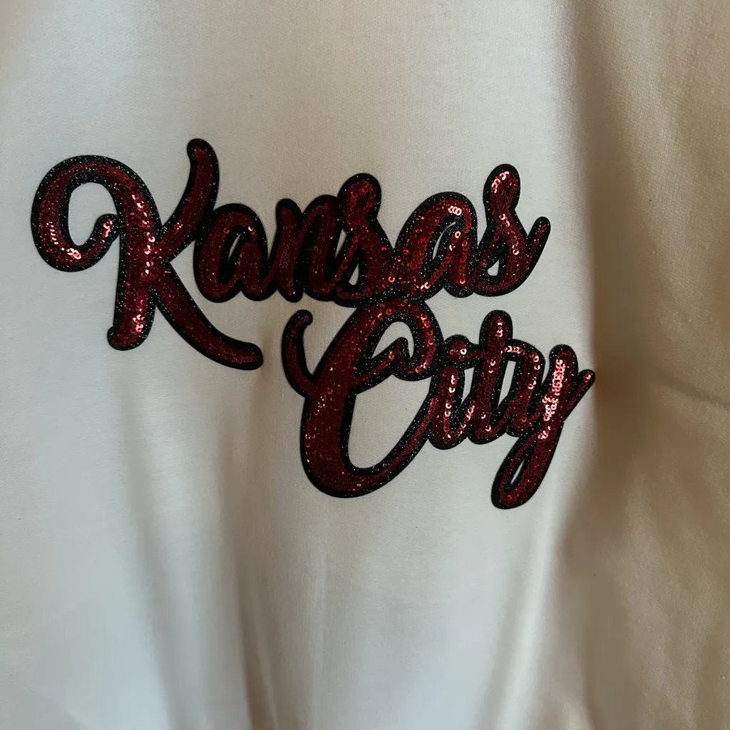 Kansas City Chiefs sweatshirt! Sequin  Kansas City size large! - Image 2