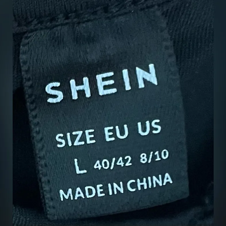 SHEIN- Black Long Sleeve Bodysuit Size L - Image 3